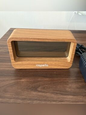 Capello Wood Finish Digital Clock - Walnut Tone